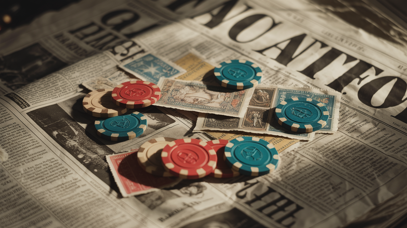 Newspaper-style lottery lead banner