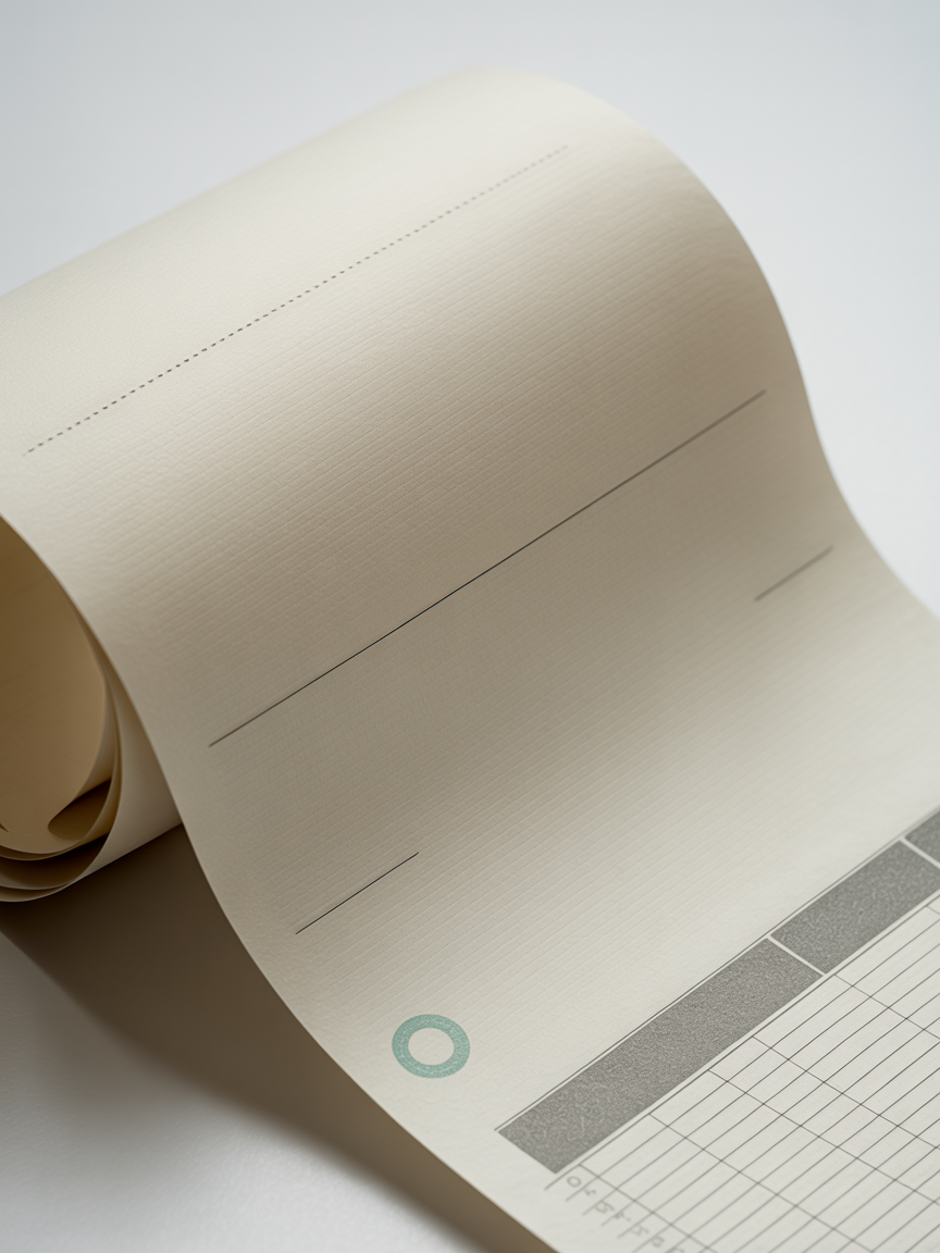 Print-ready receipt paper texture